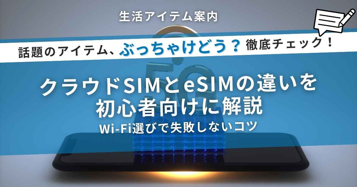 クラウドSIMとeSIMの違いを初心者向けに解説｜Wi-Fi選びで失敗しないコツ